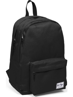Coral High Okul Sırt Çantası 3 Bölmeli Siyah 33x44x25 cm Ergonomik Tasarım