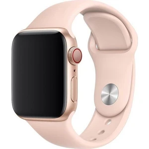 Apple Watch Uyumlu 44 mm Kordon Spor Kayışı Yumuşak Silikon Pembe