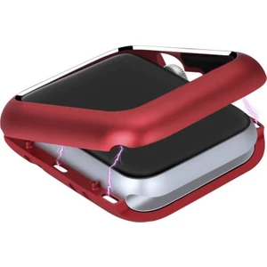Apple Watch Uyumlu 44 mm Manyetik Metal Bumper Mıknatıslı 360 kılıf Kırmızı