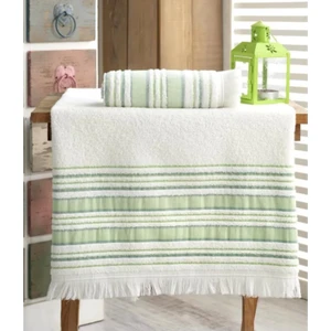 Louis Marie Banyo Havlu Takımı 70 x 140 cm ve 50 x 90 cm Fıstık Yeşil