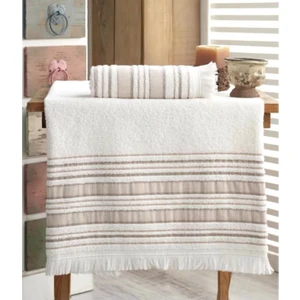 Louis Marie Banyo Havlu Takımı 70 x 140 cm ve 50 x 90 cm Kahve