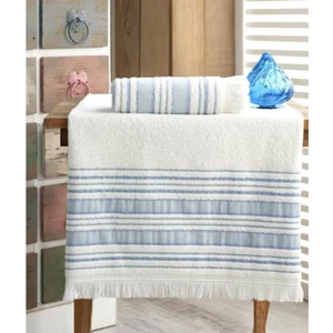 Louis Marie Banyo Havlu Takımı 70 x 140 cm ve 50 x 90 cm Mavi