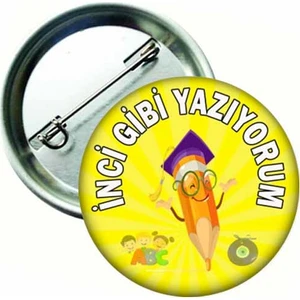 Hediye Panayırı Inci Gibi Yazıyorum Öğrenci Rozeti 20'li