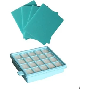 Philips Uyumlu  Powerpro  FC9323/07  Hepa Filtre +4 Adet Sünger Hediye