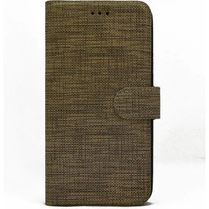 Huawei Y6 2019 MRD-LX1 Kılıf Spor Cüzdan Kumaş Kredi Kartı Para Bölmeli Standlı Gold