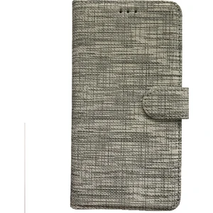 Xiaomi Redmi Note 7 Kılıf Spor Cüzdan Kumaş Kredi Kartı Para Bölmeli Standlı Gümüş