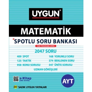 Sadık Uygun Yayınları AYT Matematik Spotlu Soru Bankası