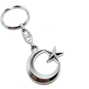 Hediye Aşkı Ay Yıldız Metal  Anahtarlık
