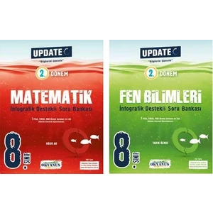 Okyanus Yayınları 8. Sınıf Update Matematik - Fen Bilimleri Infografik Soru Bankası Seti