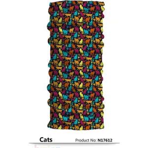 Çocuk Bandana Cats 4-12 Yaş Arası Kafa Bandı-Boyunluk
