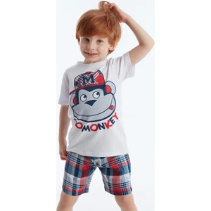 Monkey Ekose Erkek Çocuk T-shirt Şort Takım