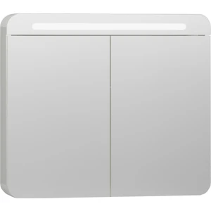 Nest Trendy 56423 Aydınlatmalı Dolaplı Ayna; 80 cm; Parlak Beyaz