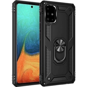 Tekno Grup Samsung Galaxy A81 Kılıf Çift Katmanlı Yüzüklü Manyetik Vega Kapak Siyah