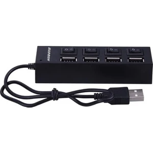 Gaman 4 Port USB 2.0 Hub LED Işık Anahtarlı USB Çoklayıcı
