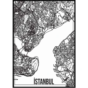 Beril Yamaç Design Studio İstanbul Haritası Poster