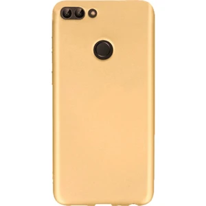 Huawei P Smart 2018 Kılıf Premier Mat Silikon Kılıf +Temperli Cam Altın