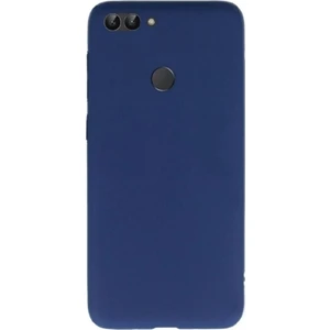 Huawei P Smart 2018 Kılıf Premier Mat Silikon Kılıf +Temperli Cam Lacivert