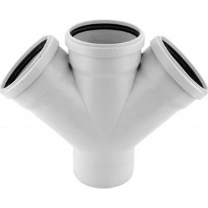 Pvc 100 x 100 x 100 Çift Çatal Atık Su Borusu