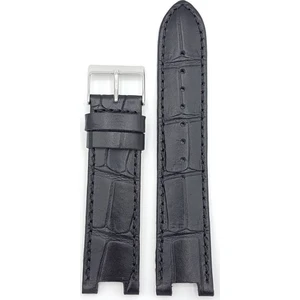 T Strap Guess Saat Uyumlu 22 mm Deri Saat Kordonu - Kayışı Siyah