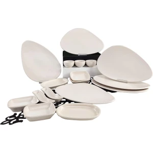 Oscar 17 Parça 6 Kişilik Kahvaltı Takımı Krem