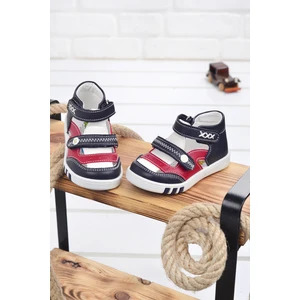 Kiko Şb 2244 49  Erkek Çocuk Ilk Adım Ayakkabı Sandalet Siyah Kırmızı