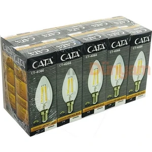 4W Flamanlı Şeffaf Led Buji Ampul CT-4066 - Günışığı 10 Lu Paket