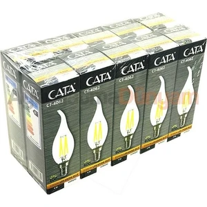 4W Led Filament Kıvrık Buji Ampul CT-4062 Gün- Işık 10 Lu Paket