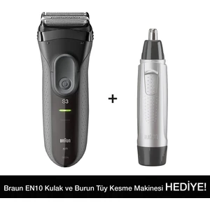 3 Serisi 3000VS Tıraş Makinesi + EN10 Kulak Burun Tüy Alma Makinesi