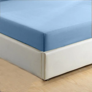 %100 Pamuklu Ranforce Fitted Açık Mavi Tek Kişilik Lastikli Çarşaf 100*200