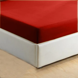 %100 Pamuklu Ranforce Fitted Kırmızı Tek Kişilik Lastikli Çarşaf 100*200