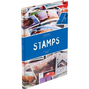 A5 Pul Defteri Stamps Motifli Beyaz Zemin