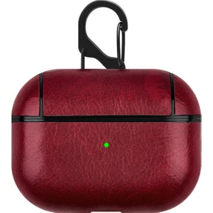 Apple Airpods Pro Kulaklık Koruma Deri Kılıf Kırmızı