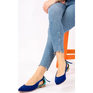 Fox Shoes Saks MaviSu Yeşili Kadın Babet H726324002