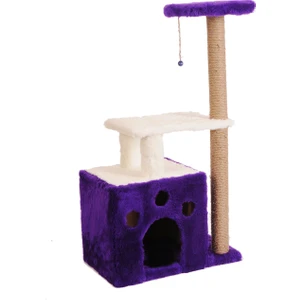 Cat Hause Kedi Tırmalama Evi S2 Mor 97 cm