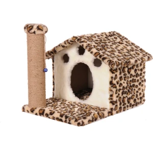 Cat Hause Kedi Tırmalama Platformu Ev Y01 Leopar 55 cm