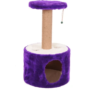 Cat Hause Kedi Tırmalama Platformu Silindir Mor 72 cm