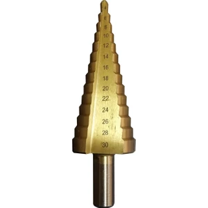 Kademeli Matkap Ucu 4-30 Mm Sarı Titanyum Kozalak Panç