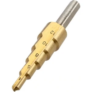 Kademeli Matkap Ucu 4-12 Mm Sarı Titanyum Kozalak Panç