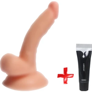 Esnek ve Yumuşak Dokulu 13 cm Anal Vajinal Realistik Penis Dildo + Jel