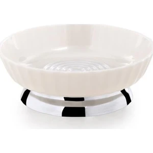 Nely Beyaz Krom Kaplama Katı Sabunluk