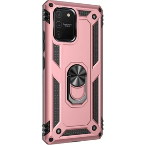 Samsung Galaxy S10 Lite Kılıf Tank Koruma Vega Standlı Yüzüklü Mıknatıslı Bronz