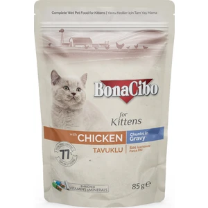 Bonacibo Soslu Tavuklu Pouch Yavru Kedi Yaş Maması 85 gr