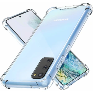 Case 4U Samsung Galaxy S20 Uyumlu Kılıf Köşe Korumalı Darbe Emici Anti Shock Arka Kapak Şeffaf
