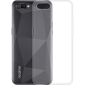 Case 4U Realme C2 Kılıf A+ Şeffaf Lüx Süper Yumuşak 0.3mm Ince Slim Silikon + Cam Ekran Koruyucu Şeffaf