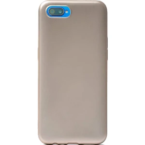Case 4U Realme C2 Kılıf Klasik Mat Renkli Yumuşak Premier Silikon + Cam Ekran Koruyucu Altın
