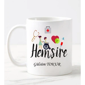 Nil Hediye Hemşire Için Kupa Bardak Beyaz