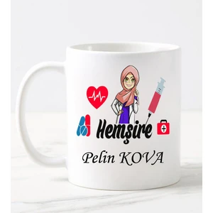 Nil Hediye Hemşire Kupa Bardak Beyaz