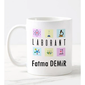 Nil Hediye Laborant Kupa Bardağı Beyaz