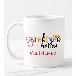 Nil Hediye Veteriner Kupa Bardağı Beyaz