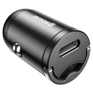 VCHX-B0G Tiny Star Mini PPS Type-C Port 30W Hızlı Araç Şarj Cihazı Siyah